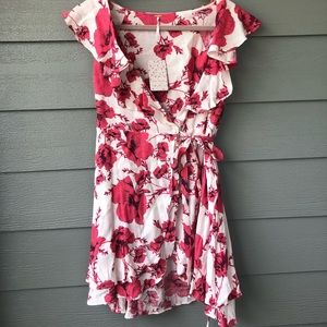 NWT Free People Floral Wrap Dress